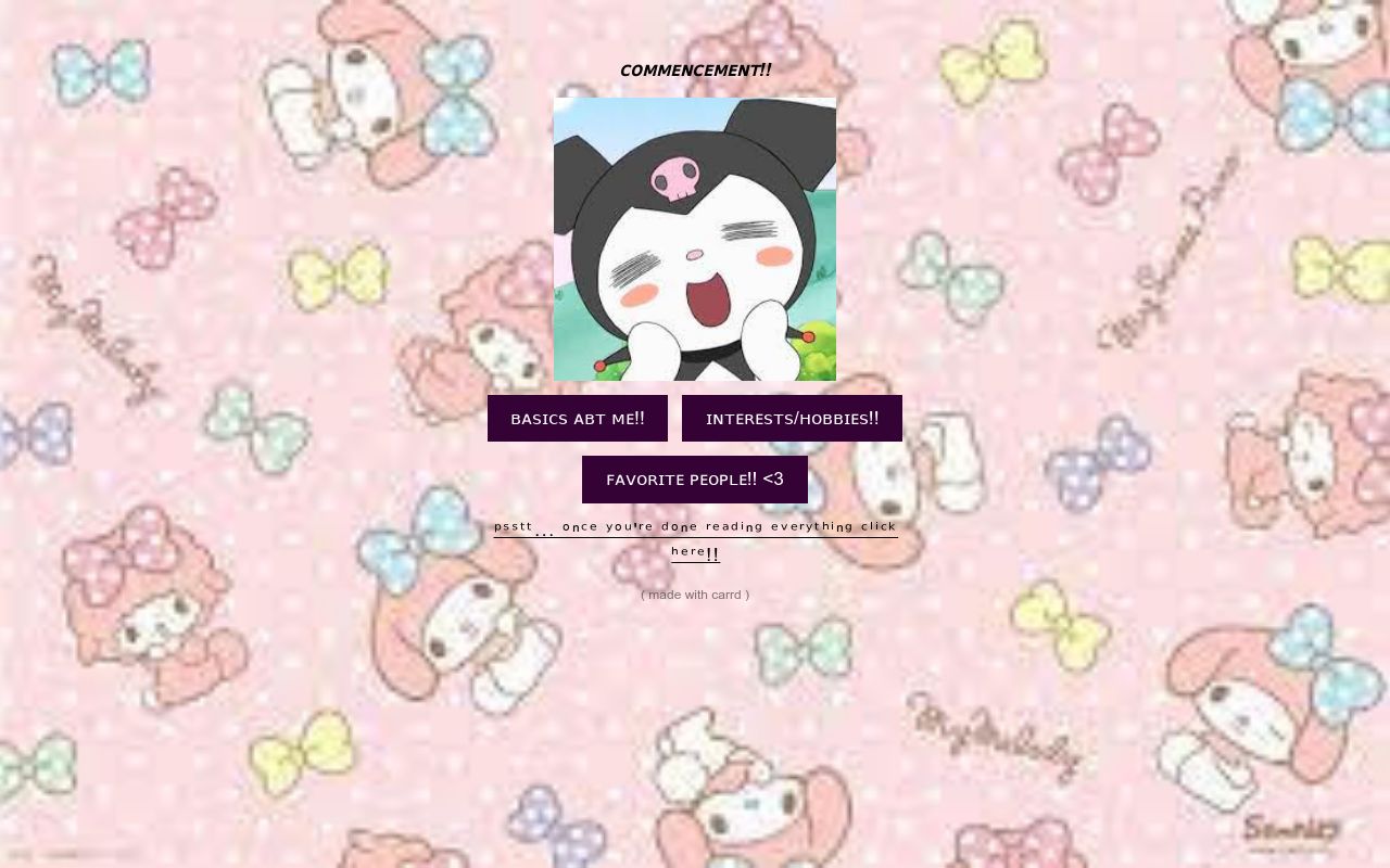 Carrd profile picture for @commencement